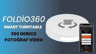 Foldio360 Smart Turntable Akıllı Döner Tabla ile 360 Derece Ürün Fotoğraf ve Video çekimi.