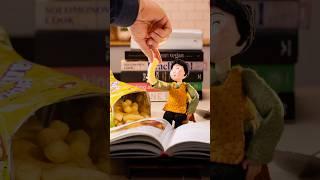 Tiny Grandma loves snacks. Behind the Scenes with Banana Kick  #stopmotion #BTS