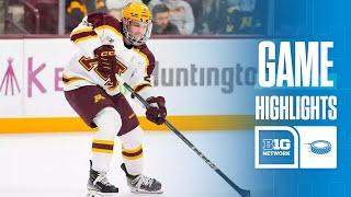 Minnesota at Notre Dame | HIGHLIGHTS | Big Ten Hockey | 11/22/24