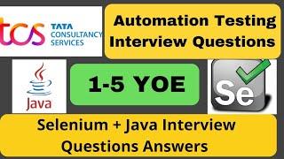 TCS Automation Testing Interview Questions & Answers | Selenium, Java & Manual Testing