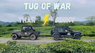 Tug of war | Mahindra Thar the Legend VS Jimny all grip | Northeast India