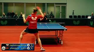 1.PAVLOVICH - MIKHAYLOVA ETTU table tennis настольный теннис