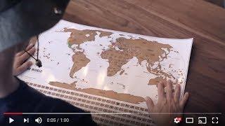 Landmass Travel Tracker Map - Scratch off where you've been and inspire your adventures