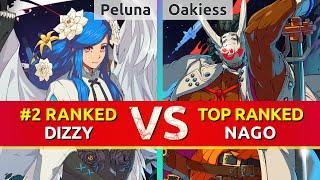 GGST ▰ Peluna (#2 Ranked Dizzy) vs Oakiess (TOP Ranked Nagoriyuki). High Level Gameplay