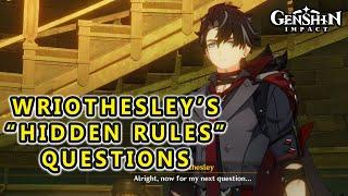 Hidden Rules in Production Zone and Pankration Ring - Wriothesley's Question GENSHIN IMPACT 4.1