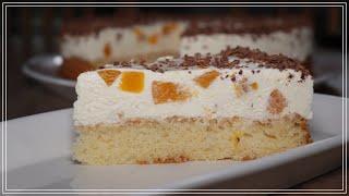 Weltbester Fantakuchen mit Pfirsichen ohne Gelatine / The Best German Fanta Cake With Peaches