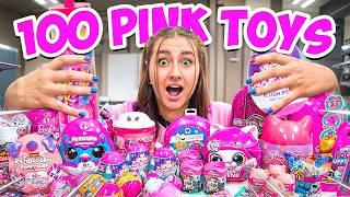 Unboxing 100 *PINK* Mystery toys!! *RARE FINDS*