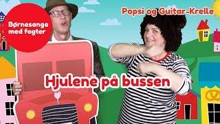 Hjulene på bussen | Børnesang med fagter | Popsi og Guitar-Krelle