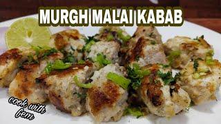 Hyderabadi Murgh Malai Kabab|Chicken Malai Tikka Recipe In Hindi/Urdu By Cook With Fem