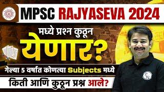 MPSC Rajyaseva 2024 Strategy : गेल्या 5 वर्षात कोणत्या Subjects मध्ये किती आणि कुठून प्रश्न आले?