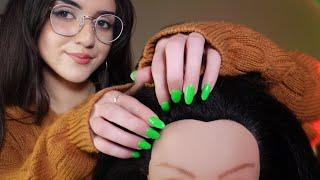 Friend Gives You A Realistic Scalp Massage ~ ASMR scratching, braiding, brushing