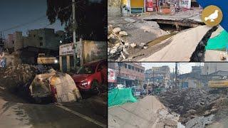 Road caves in for fifth time at Hyderabad’s Goshamahal