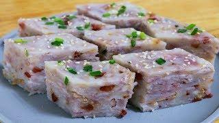 The best way to make taro cake is to add two sausages, which is very delicious.