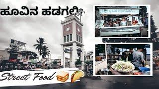 STREET FOOD IN ಹೂವಿನ ಹಡಗಲಿ | Girmit gobi pav bhaji |kannada vlog | #bellary #girmit #hoovinahadagali