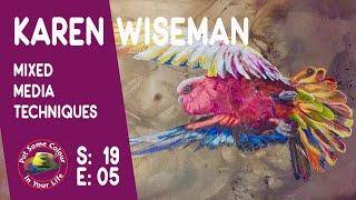 Mixed media art tutorials with Karen Wiseman | Colour In Your Life