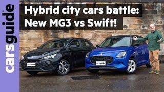 MG3 Hybrid+ vs Suzuki Swift Hybrid 2025 comparison review: Which petrol-electric city car is best?