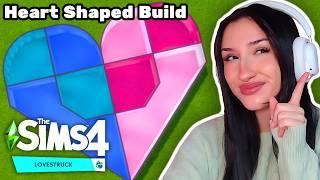 building a HEART SHAPED House in The Sims 4