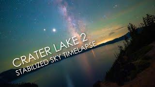 Crater Lake 2 - Stabilized Sky Timelapse - Visualization of Earth's Rotation - 4K