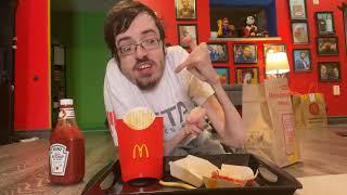 EATING A FULL MEAL OF MCDONALDS