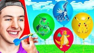 Popping BALLOONS To Get GOD POKEMON in MINECRAFT