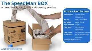 SpeedMan Box | Eco-friendly & Compact Void Fill Paper Dispensing Solution | www.globepackaging.co.uk