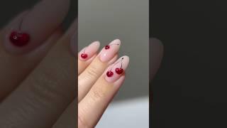  the cutest and juiciest 3D cherry #nails #diy #nailart #nailhacks