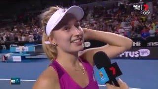 Gavrilova's hilarious slip of the tongue