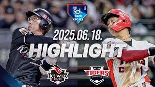 [KT위즈 vs KIA타이거즈] 6.18(수) 야구 하이라이트｜2025 신한 SOL뱅크 KBO리그｜KBO X TVING