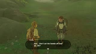 The Legend of Zelda Breath of the Wild - Link Meets Brokka In West Necluda (Use Bombs) (2019)