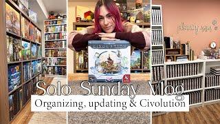 Board Game Collection update, solo gaming chat & Civolution first impression! | Solo Sunday Vlog #1