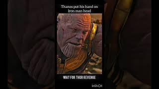 thor take iron man revenge from thanos #trending #marvel #ytshorts #emotional #revenge #avengers