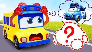 Where is My Police Car? Help Me School Bus! | Dinky TV