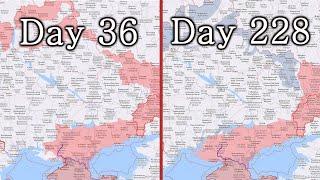 Day by day Russian invasion of Ukraine on the map - timelapse.