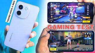 Tecno Pova 6 Neo 5G Gaming Test - Bgmi Free Fire Test | Battery Drain Heating