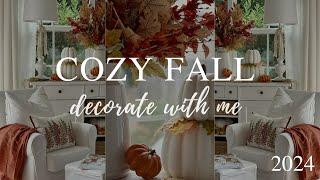  NEW  COZY FALL DECORATE WITH ME || 2024 AUTUMN DECOR IDEAS || SIMPLE FALL STYLING IDEAS