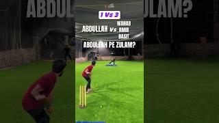 Abdullah Vs 3 Person Team! Can He Defend Himself? Off Yorker #youtubeshorts #shorts #cricket