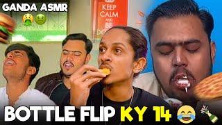 Waqas khalil ku kiya ZALIL  Rangeen Nare valo ka ASMR  bottle flip ky 14