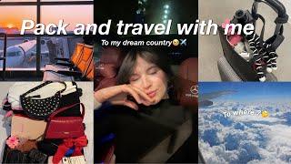 Pack & travel with me️|اخيرا غادي نمشي لدولة أحلامي🩷