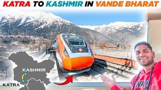 Katra to Kashmir: First Vande Bharat Train Journey  A Historic Ride! Katra to Srinagar