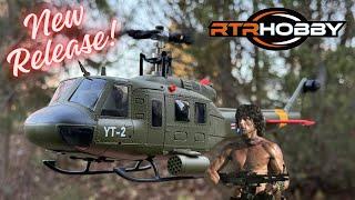 YU XIANG F07 UH-1 Huey 6CH 1/34 Scale Helicopter - Unboxing & First Flight