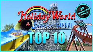 Top 10 Rides, Roller Coasters & Attractions at Holiday World & Splashin' Safari