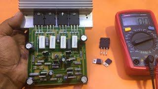 How to repair transistor amplifier? 2sc5200 and 2sa1943 transistor amplifier repair