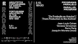 Radar Veneza | Debate - Da Produção ao Arquivo / From Production to the Archive