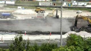 Tar Ponds SS - Mixing hazardous waste with cement powder - July 16, 2010