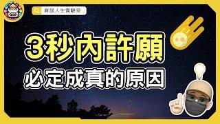 99％的願望根本不會實現，居然是缺少爆發力？ 3秒內許願必定成真的最大原因，讓你「心想事成」的終極魔法｜ #睡前3分鐘超感謝筆記  作者：MASA【倉鼠人生實驗室】  #吸引力法則 #顯化