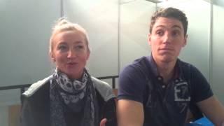 Interview with Aliona Savchenko & Bruno Massot at Eissportzentrum Oberstdorf