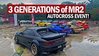 NISSAN GTR R32 vs TOYOTA MR2 in AUTOCROSS ?! MR2 40th Anniversary at Kulai Drift Factory