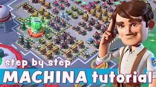 MACHINA - step by step TUTORIAL  learn HOW TO SOLO - BOOM BEACH operation gameplay/attack strategy