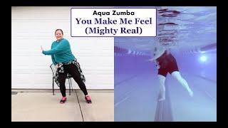 Aqua Zumba "You Make Me Feel (Mighty Real)" -- Split Screen --