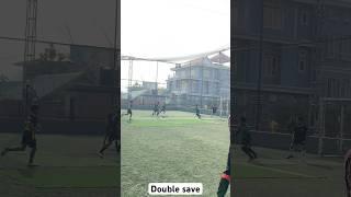 Double save by the keeper #indiafootball #kuki #skills #sports #sports #grassroots #keeperstop